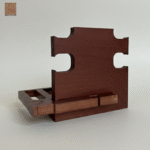 Docking Station Organisateur en Noyer – Finition Bois Sombre & Chaleureux