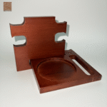 Docking Station Organisateur en Noyer – Finition Bois Sombre & Chaleureux