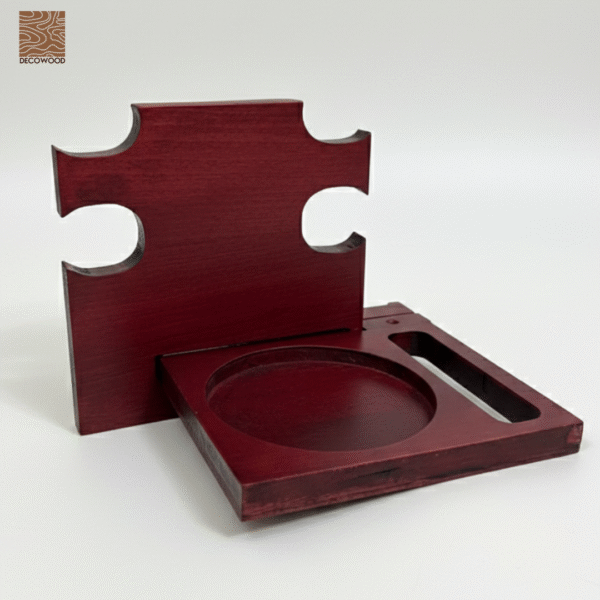 Docking Station Organisateur en Acajou – Finition Bordeaux Raffiné